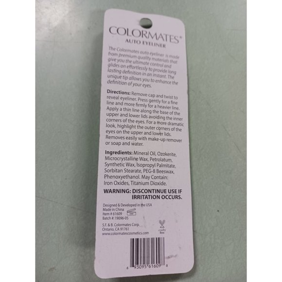 Colormates Auto Eyeliner 61609 Dark Brown NWT - Picture 2 of 4
